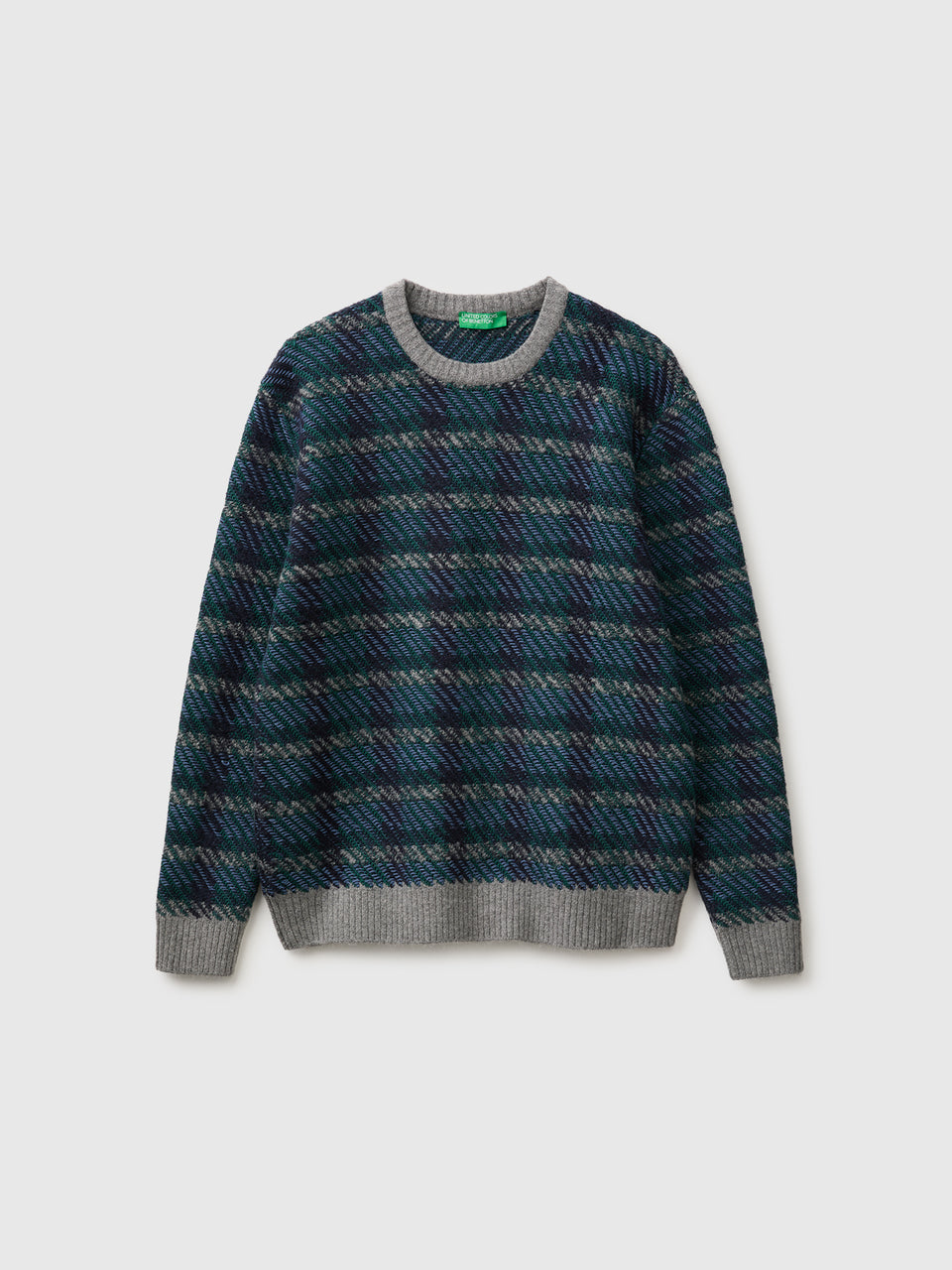 Camisola tartan em mistura de algodão e lã - ucb_image_FS
