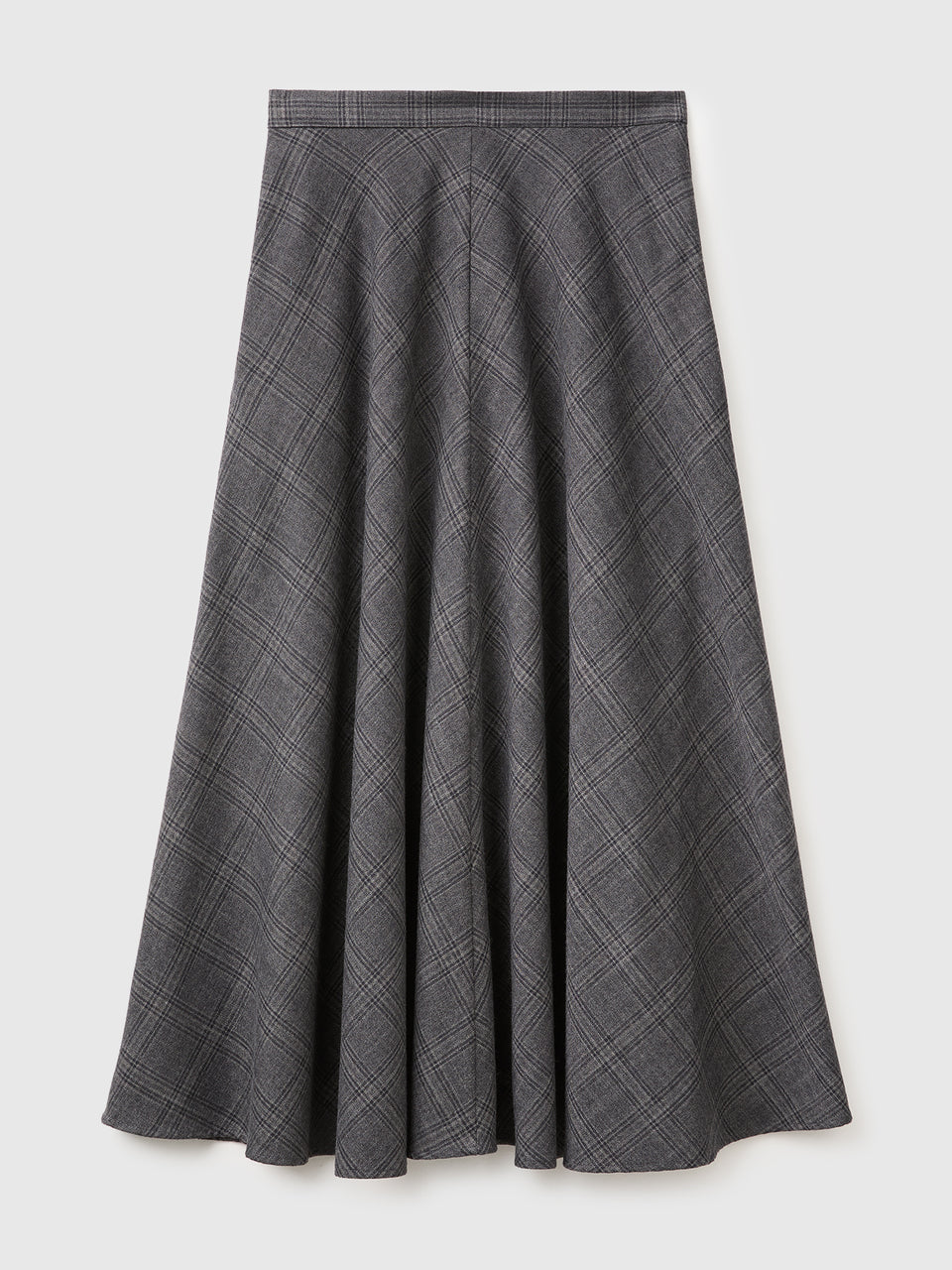 Saia comprida tartan em viscose mista - ucb_image_BS