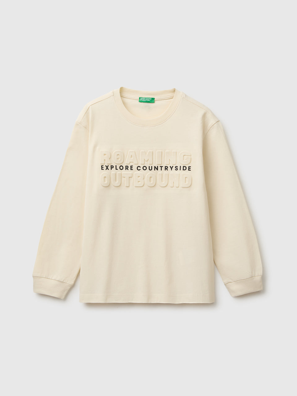 T-shirt em algodão orgânico quente com estampa em relevo - ucb_image_FS