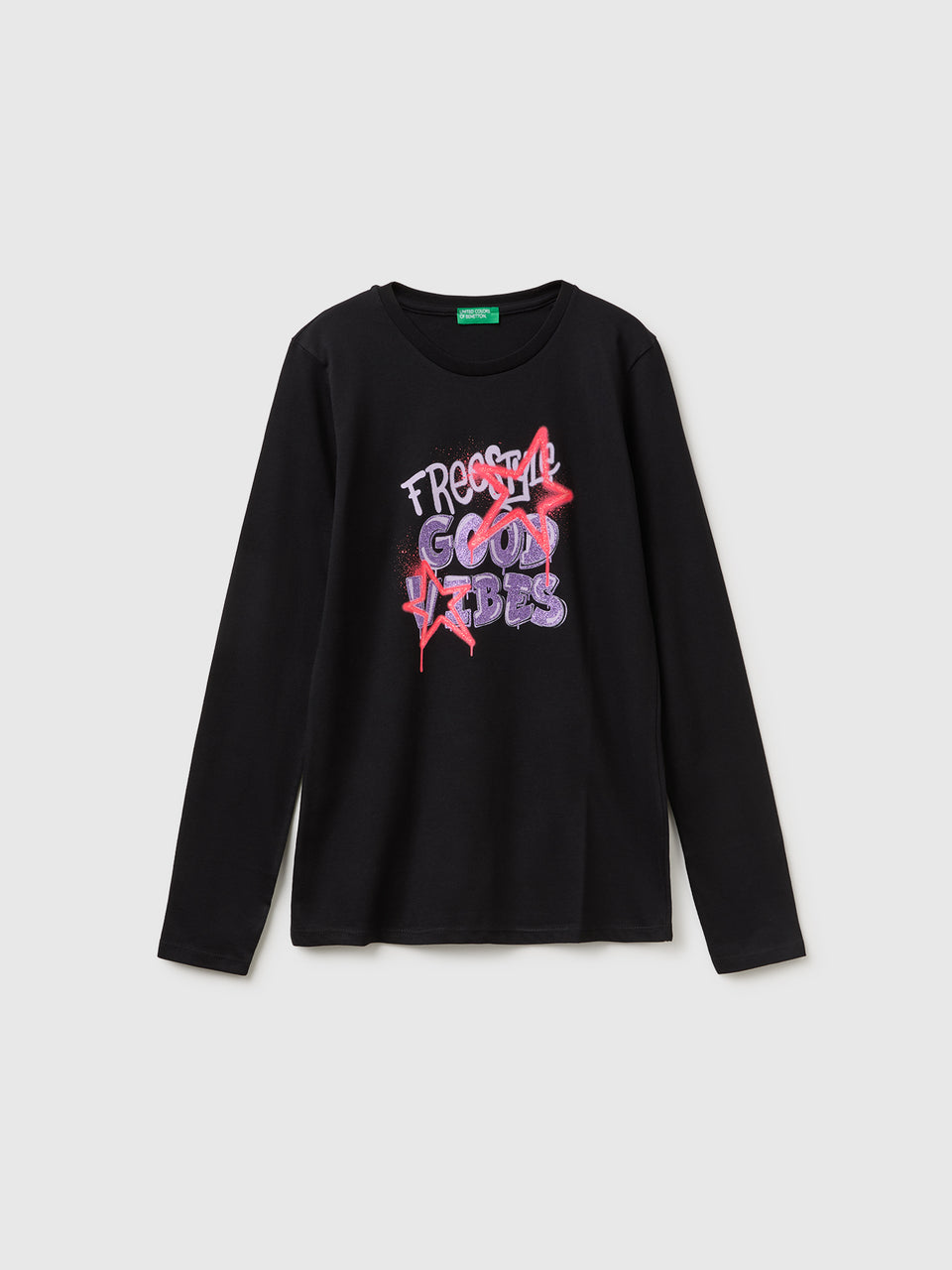 T-shirt de manga comprida em algodão orgânico canelado. - ucb_image_FS