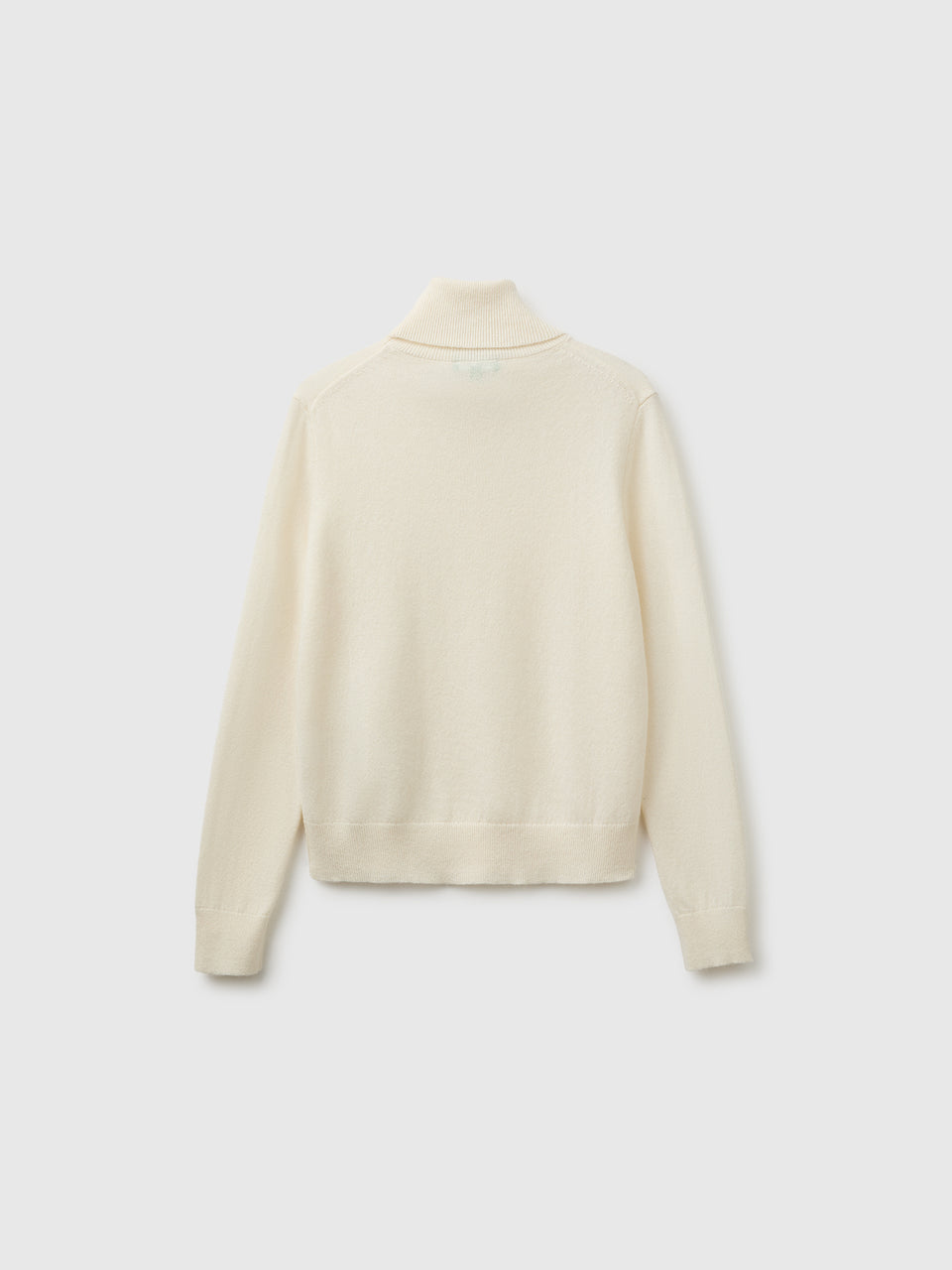 Camisola de gola alta branco nata em pura caxemira - ucb_image_BS