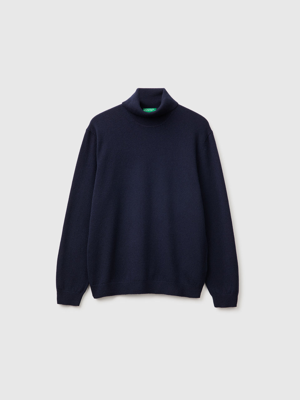 Camisola de gola alta azul da meia-noite em pura lã Merino - ucb_image_FS