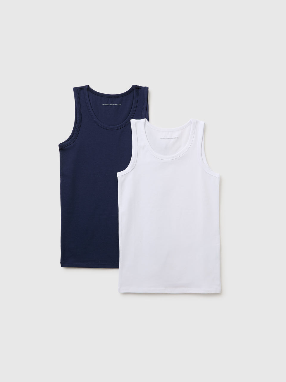 Duas t-shirts sem mangas de roupa interior em algodão stretch - ucb_image_FS