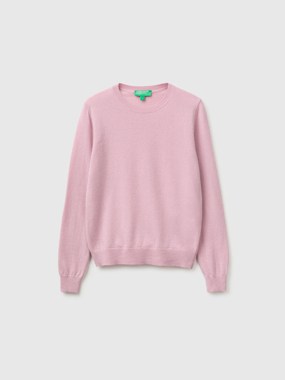 Camisola de gola redonda lilás em pura lã Merino - ucb_image_FS