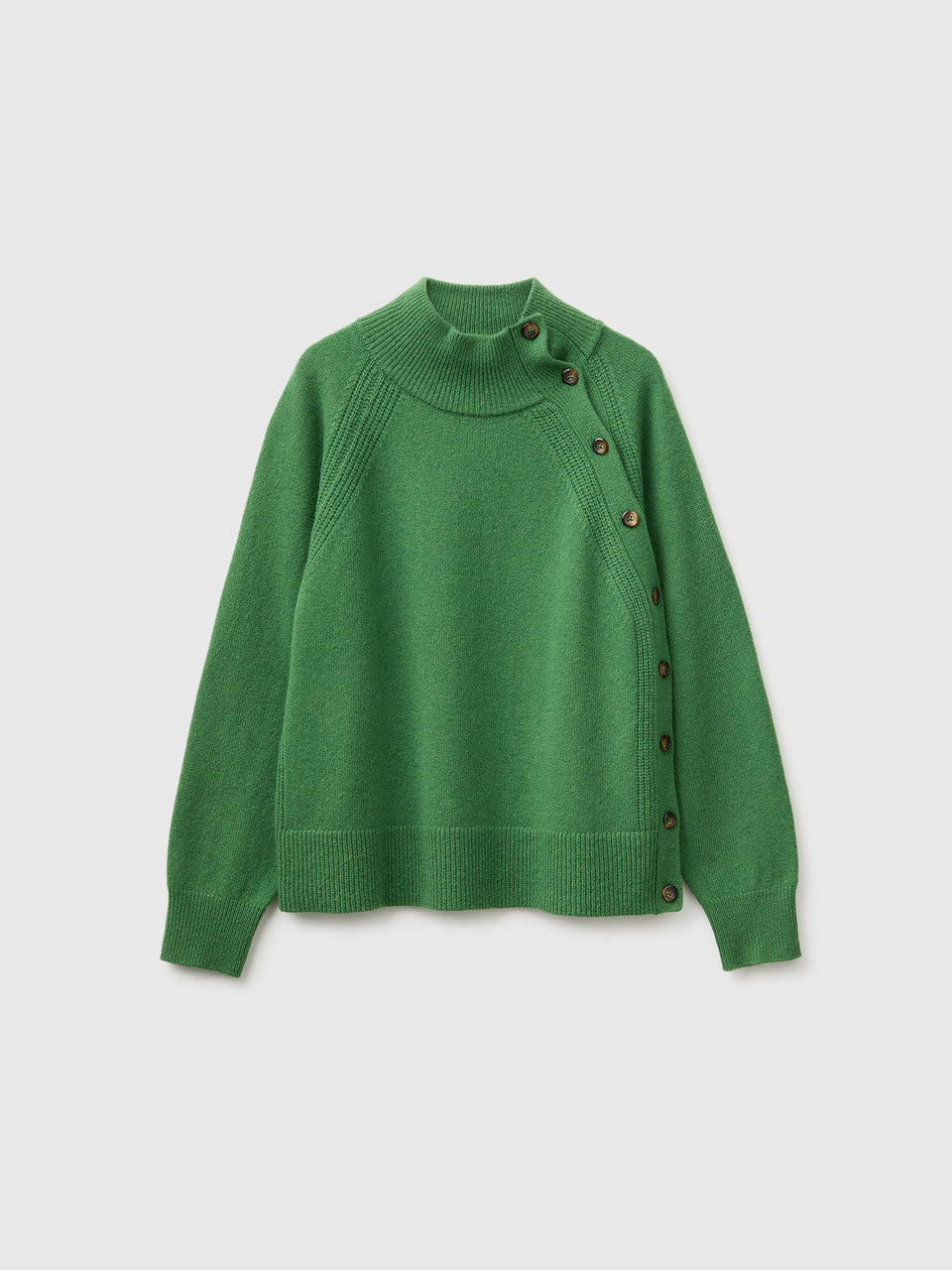 Camisola de gola alta com botões 100% lã - ucb_image_FS