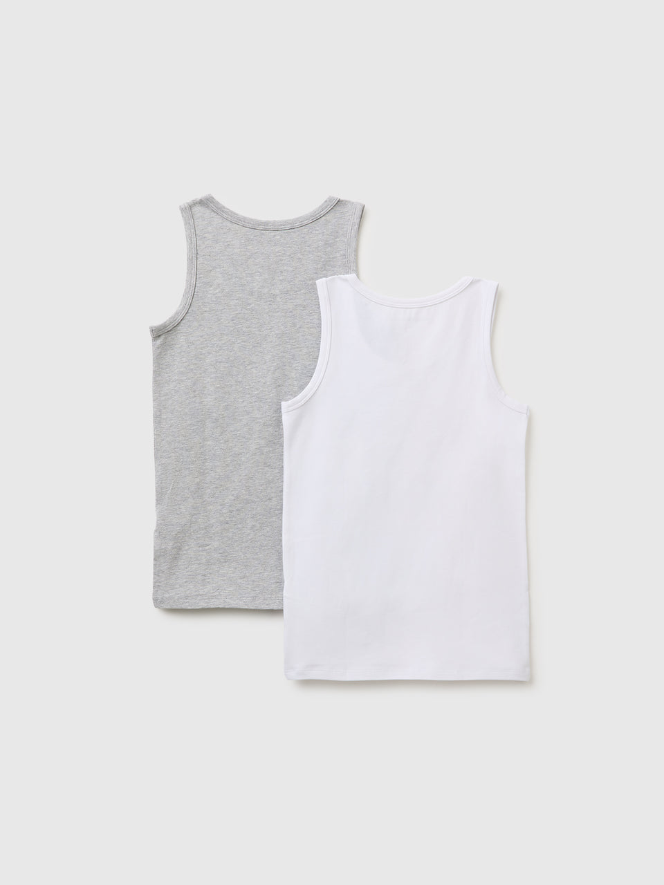 Duas t-shirts sem mangas de roupa interior em algodão stretch - ucb_image_BS