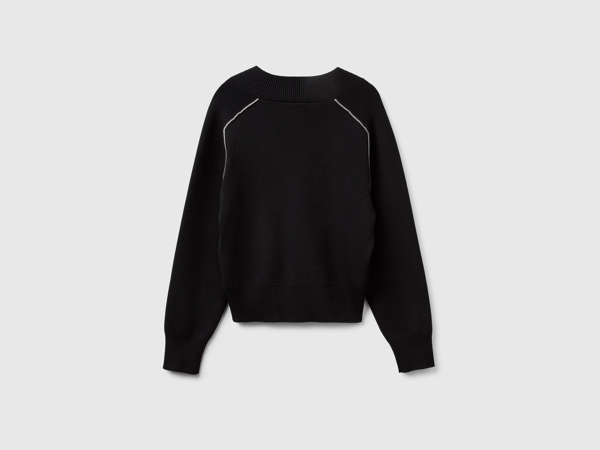 Camisola boxy fit com decote em V - ucb_image_BS
