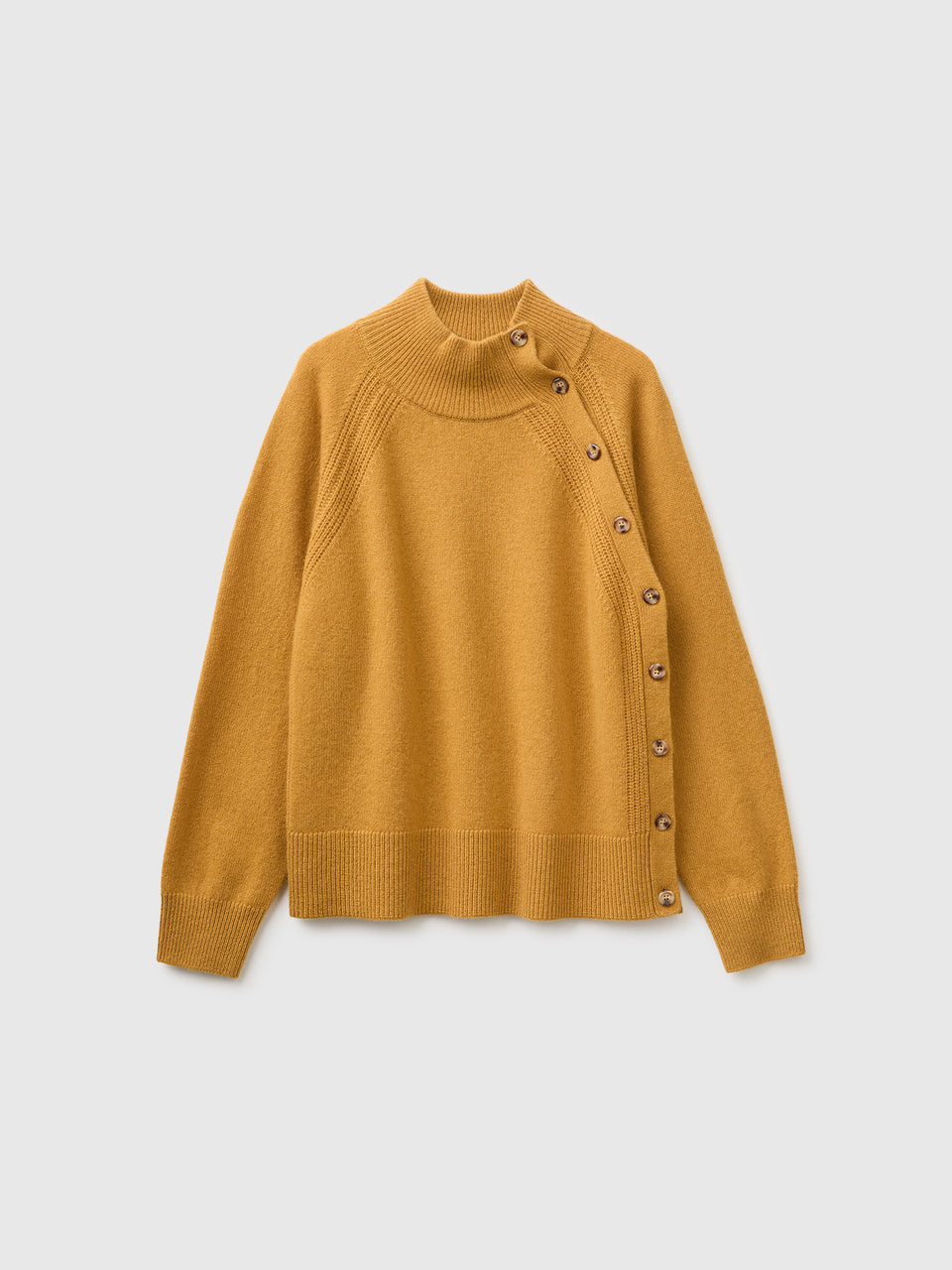 Camisola de gola alta com botões 100% lã - ucb_image_FS
