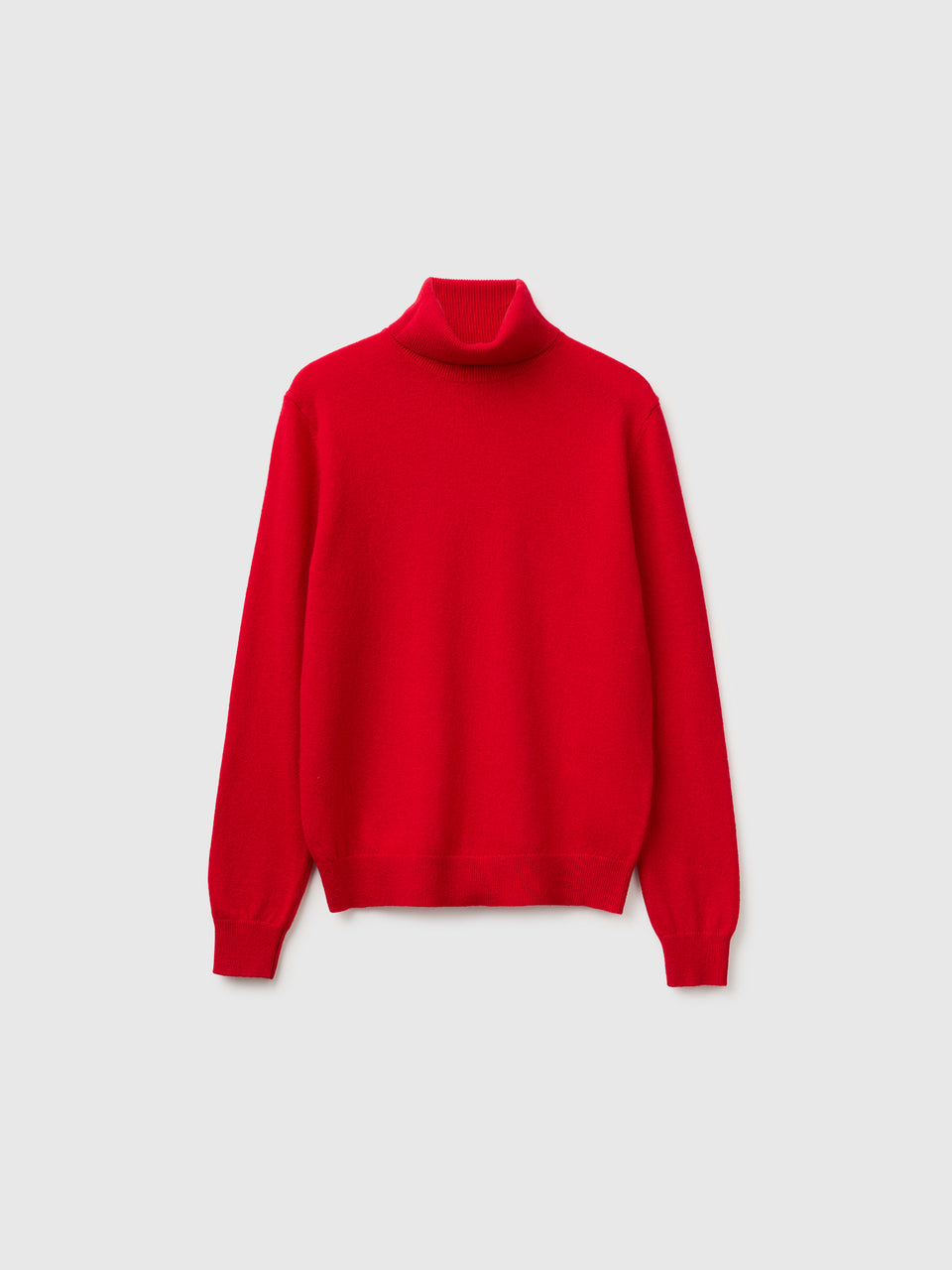 Camisola de gola alta vermelho-ameixa em pura lã Merino - ucb_image_FS