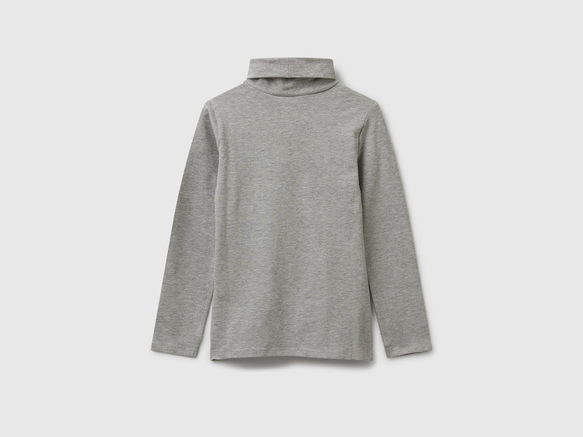 T-shirt stretch com gola alta - ucb_image_BS