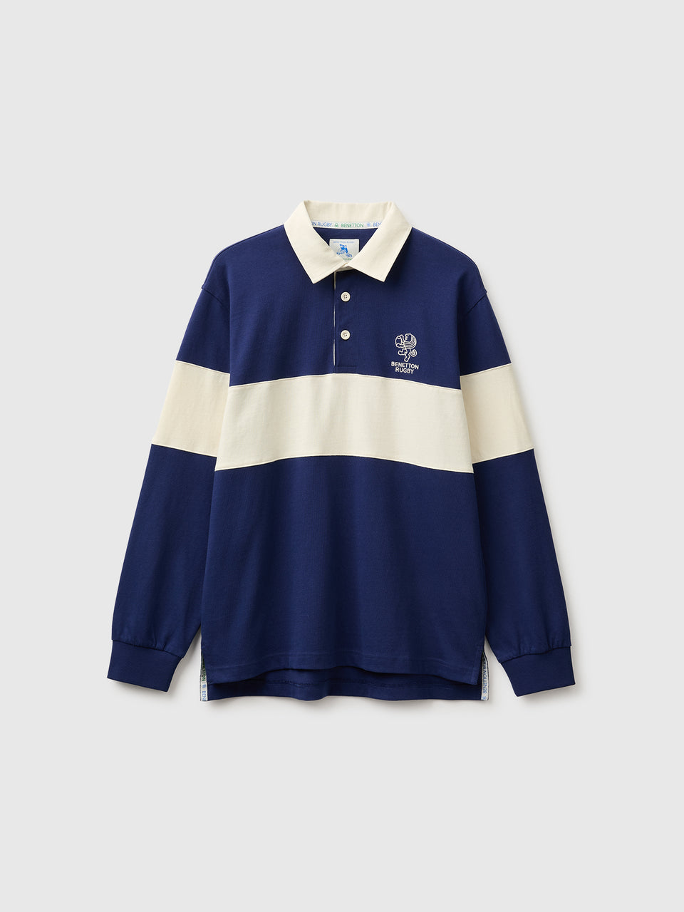 Polo azul-escuro Benetton Rugby 100% algodão - ucb_image_FS
