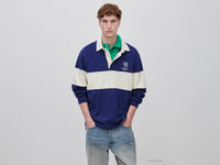 Polo azul-escuro Benetton Rugby 100% algodão - ucb_image_F