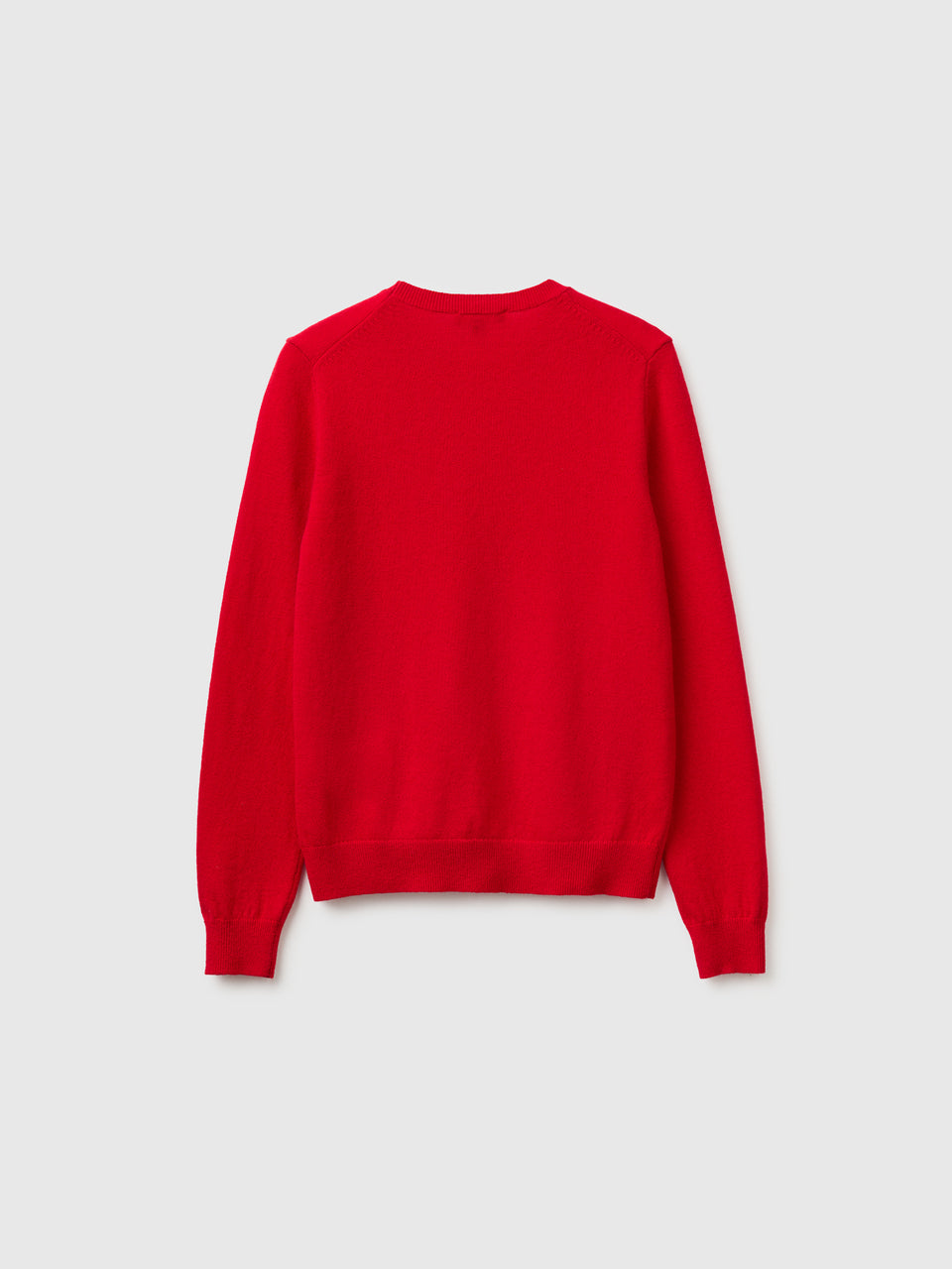 Camisola de gola redonda vermelho-ameixa em pura lã Merino - ucb_image_BS