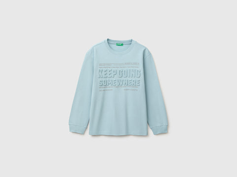 T-shirt em algodão orgânico quente com estampa em relevo - ucb_image_FS