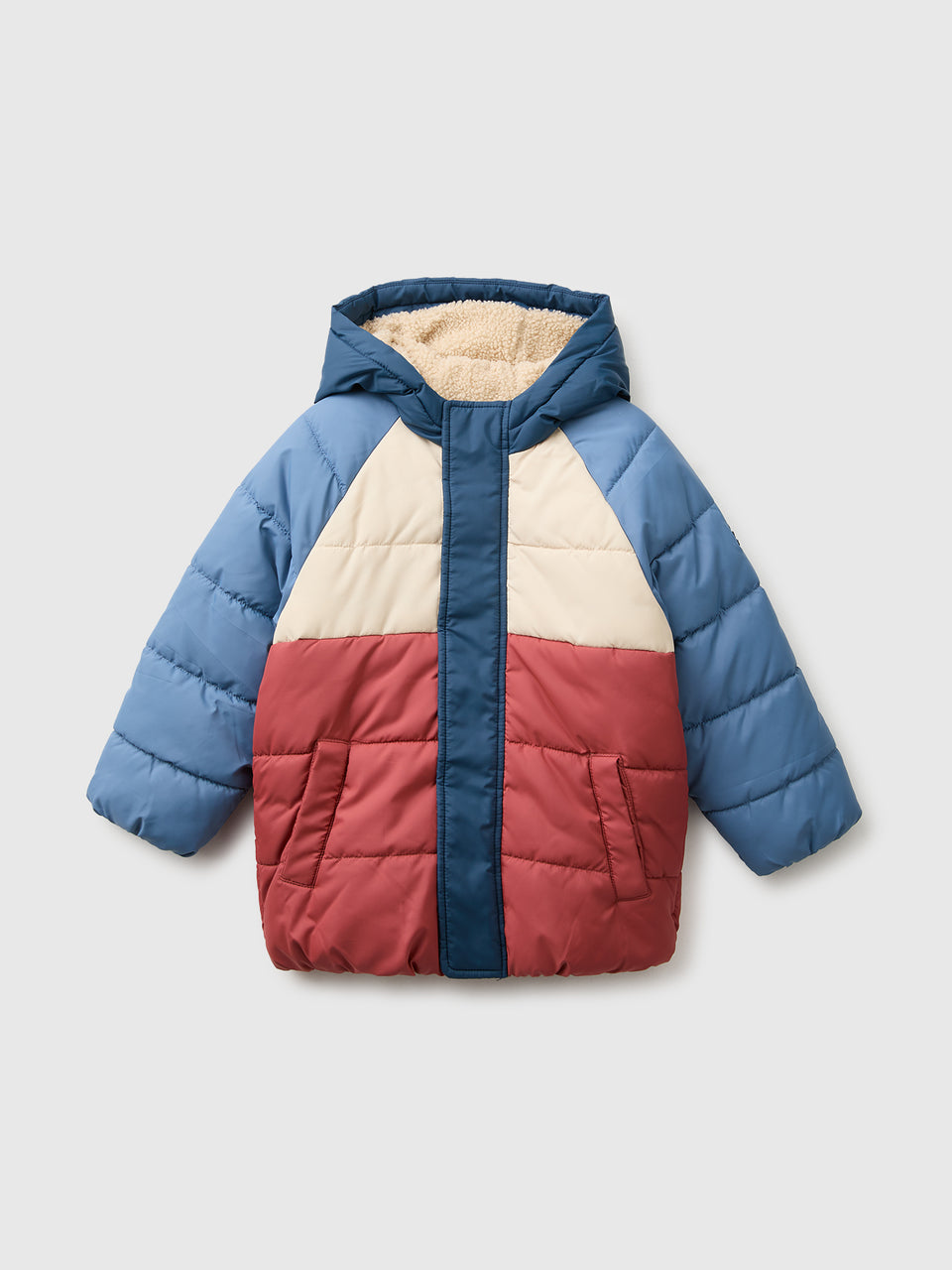 Casaco color block com interior efeito teddy - ucb_image_FS
