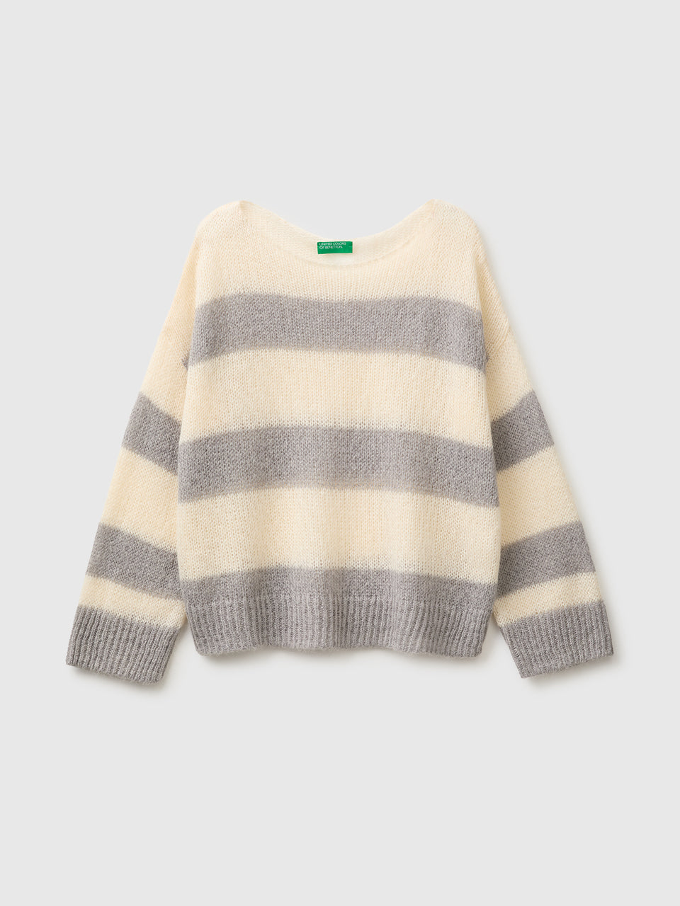 Camisola em mistura de mohair às riscas bicolor boxy fit - ucb_image_FS