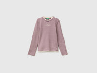 T-shirt com canelado riscado e bordado - ucb_image_FS