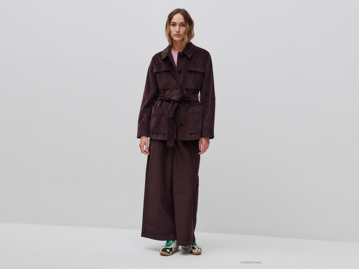Corduroy safari jacket