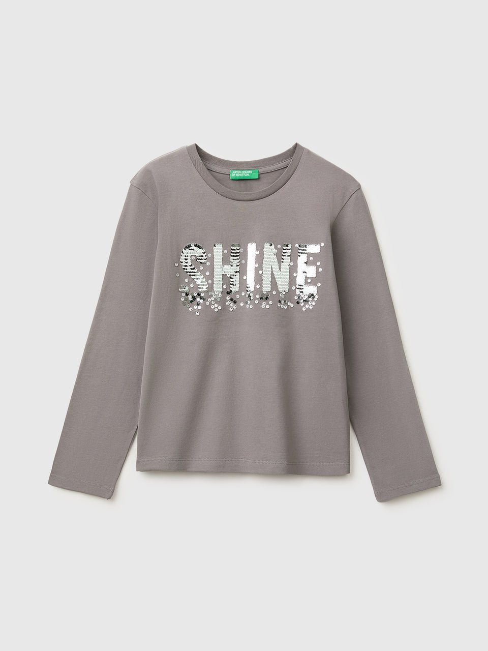 T-shirt em algodão orgânico quente com lantejoulas - ucb_image_FS