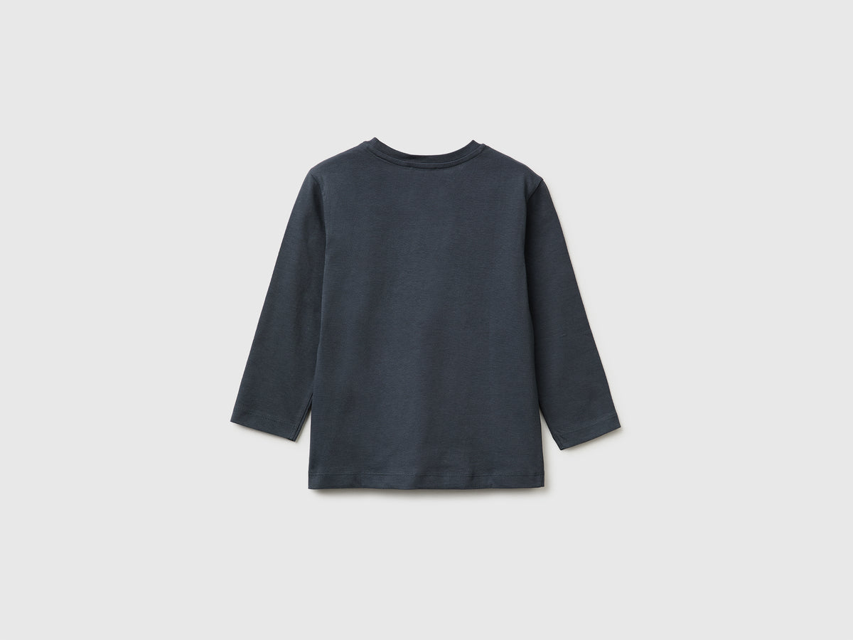 T-shirt com estampa logótipo em algodão orgânico - ucb_image_BS