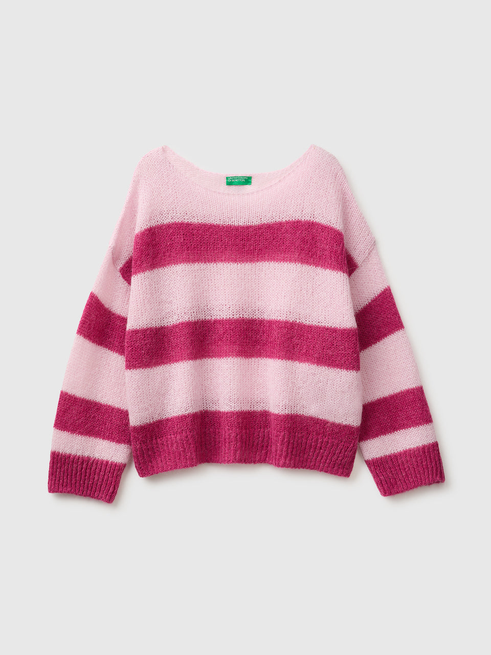 Camisola em mistura de mohair às riscas bicolor boxy fit - ucb_image_FS