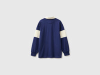 Polo azul-escuro Benetton Rugby em algodão orgânico - ucb_image_BS