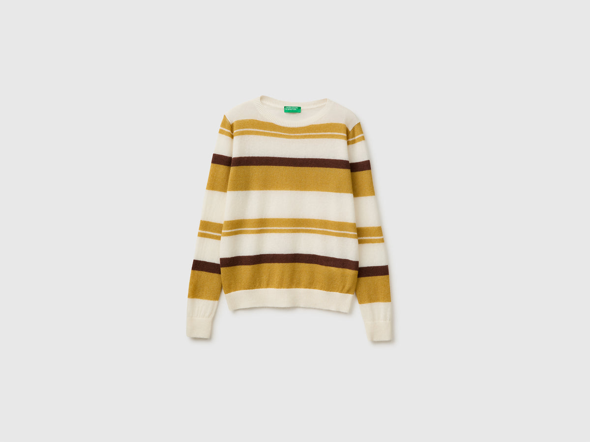 Camisola às riscas em mistura de lã e alpaca - ucb_image_FS