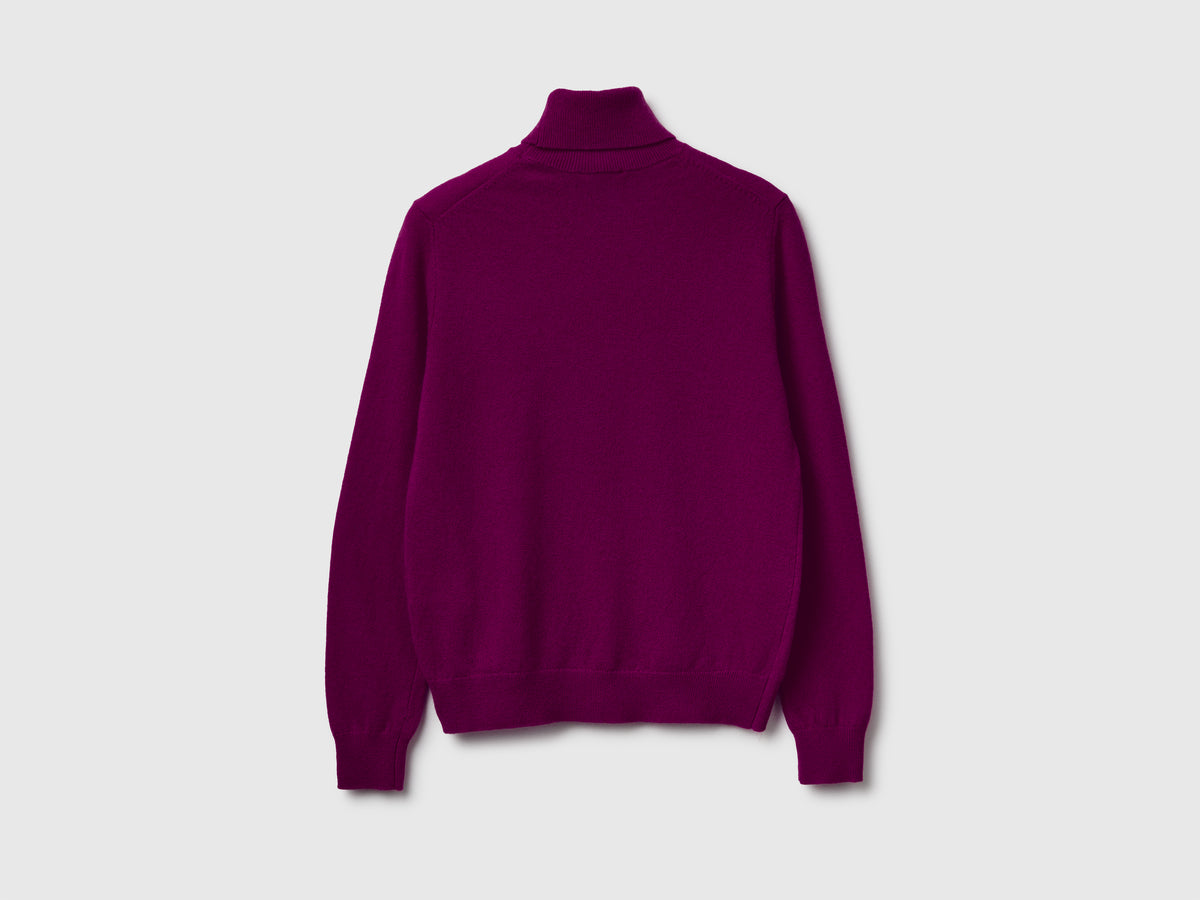 Camisola de gola alta violeta em pura lã Merino - ucb_image_BS