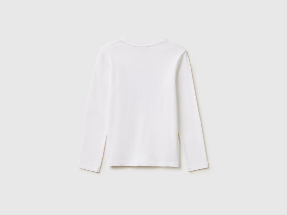 T-shirt com logótipo glitter em algodão orgânico - ucb_image_BS