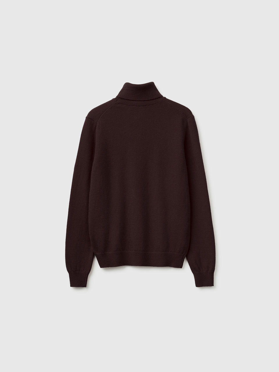 Camisola de gola alta chocolate em pura lã Merino - ucb_image_BS