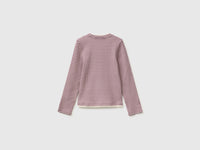 T-shirt com canelado riscado e bordado - ucb_image_BS