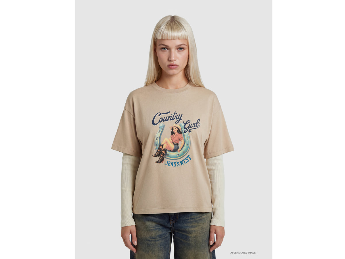 T-shirt relaxed fit com estampa western - ucb_image_F