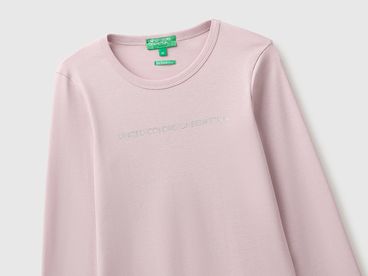 T-shirt de manga comprida com logótipo glitter - ucb_image_FY