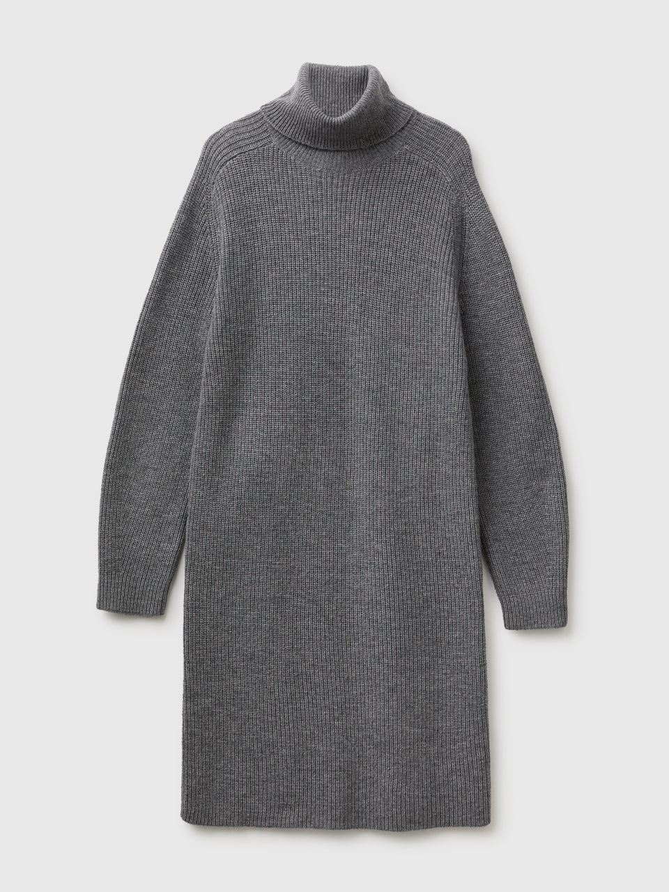 Vestido de gola alta em malha de lã mista - ucb_image_FS