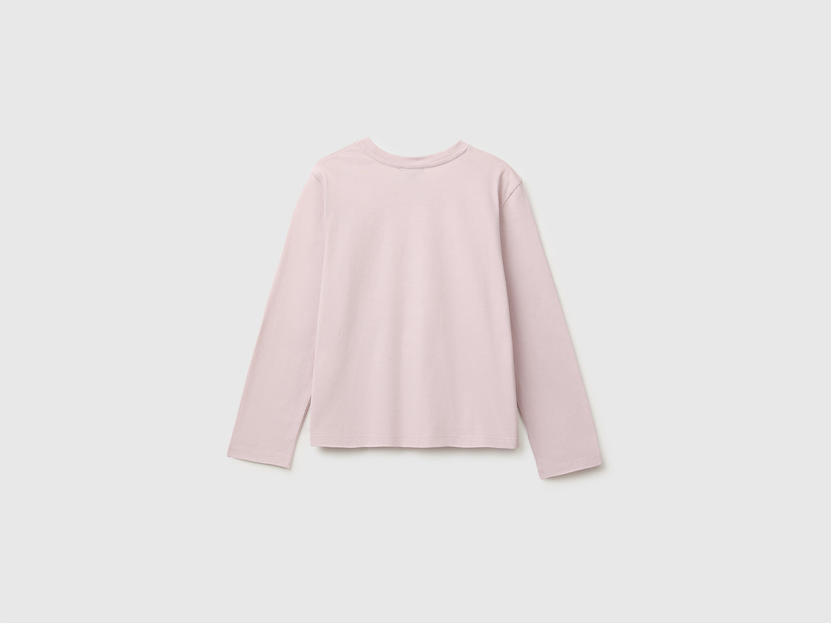 T-shirt em algodão orgânico quente com lantejoulas - ucb_image_BS