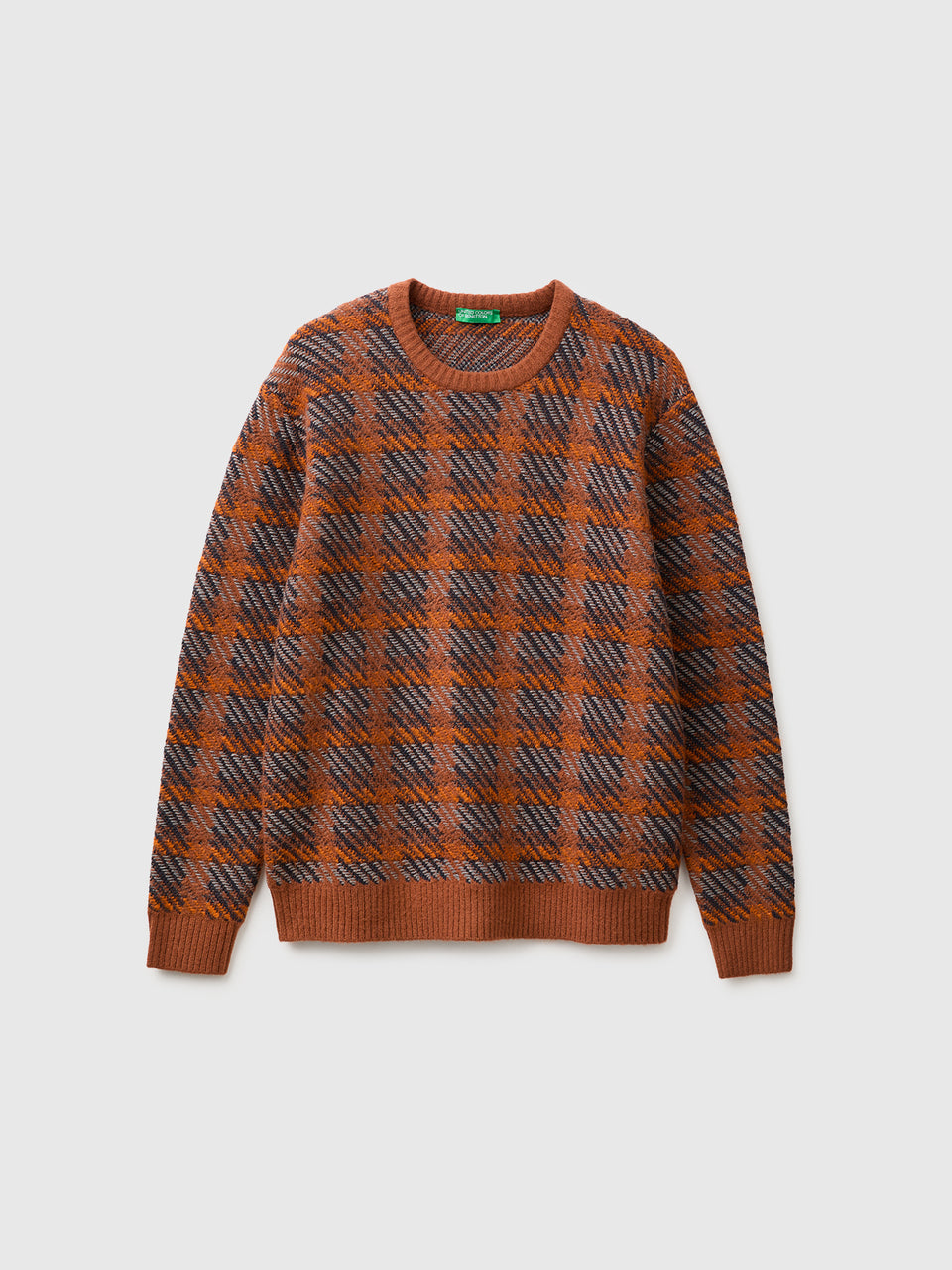 Camisola tartan em mistura de algodão e lã - ucb_image_FS