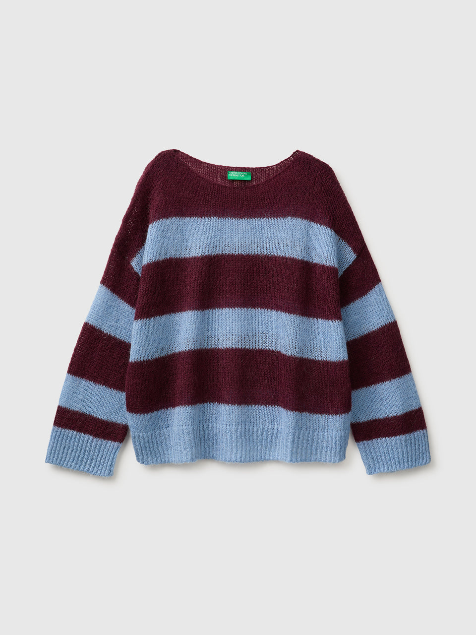 Camisola em mistura de mohair às riscas bicolor boxy fit - ucb_image_FS