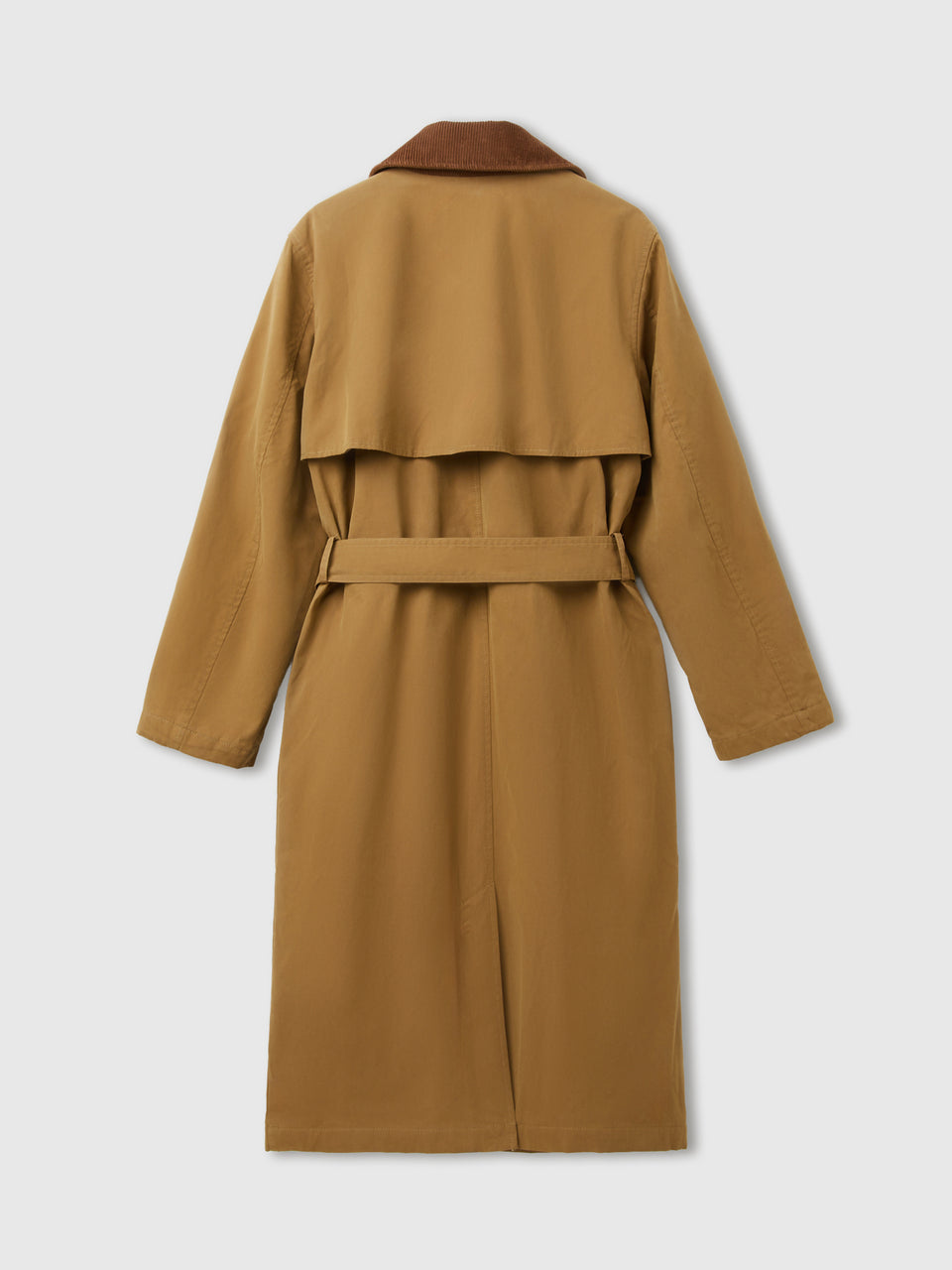 Trench coat com detalhes em veludo canelado - ucb_image_BS