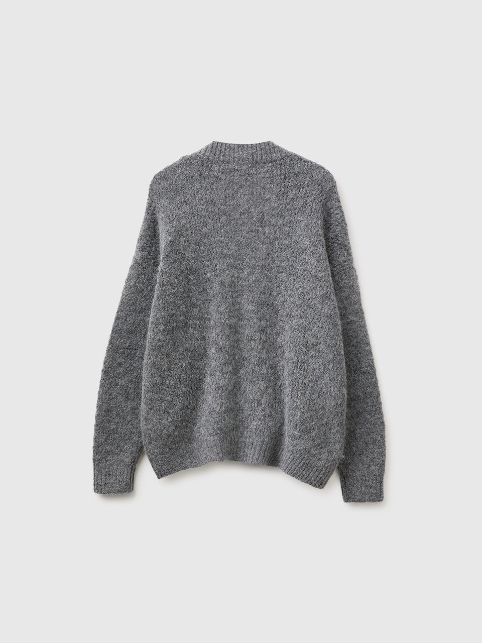 Camisola decote em V perfurada em mistura de lã e alpaca - ucb_image_BS