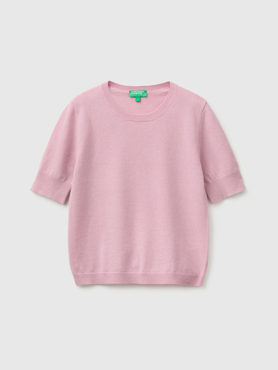 Camisola de manga curta lilás em pura lã Merino - ucb_image_FS