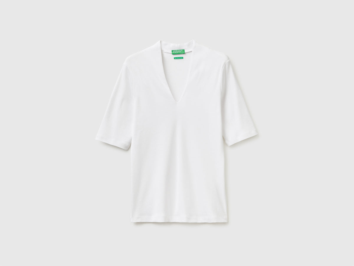 T-shirt slim fit em algodão de fibra longa - ucb_image_FS