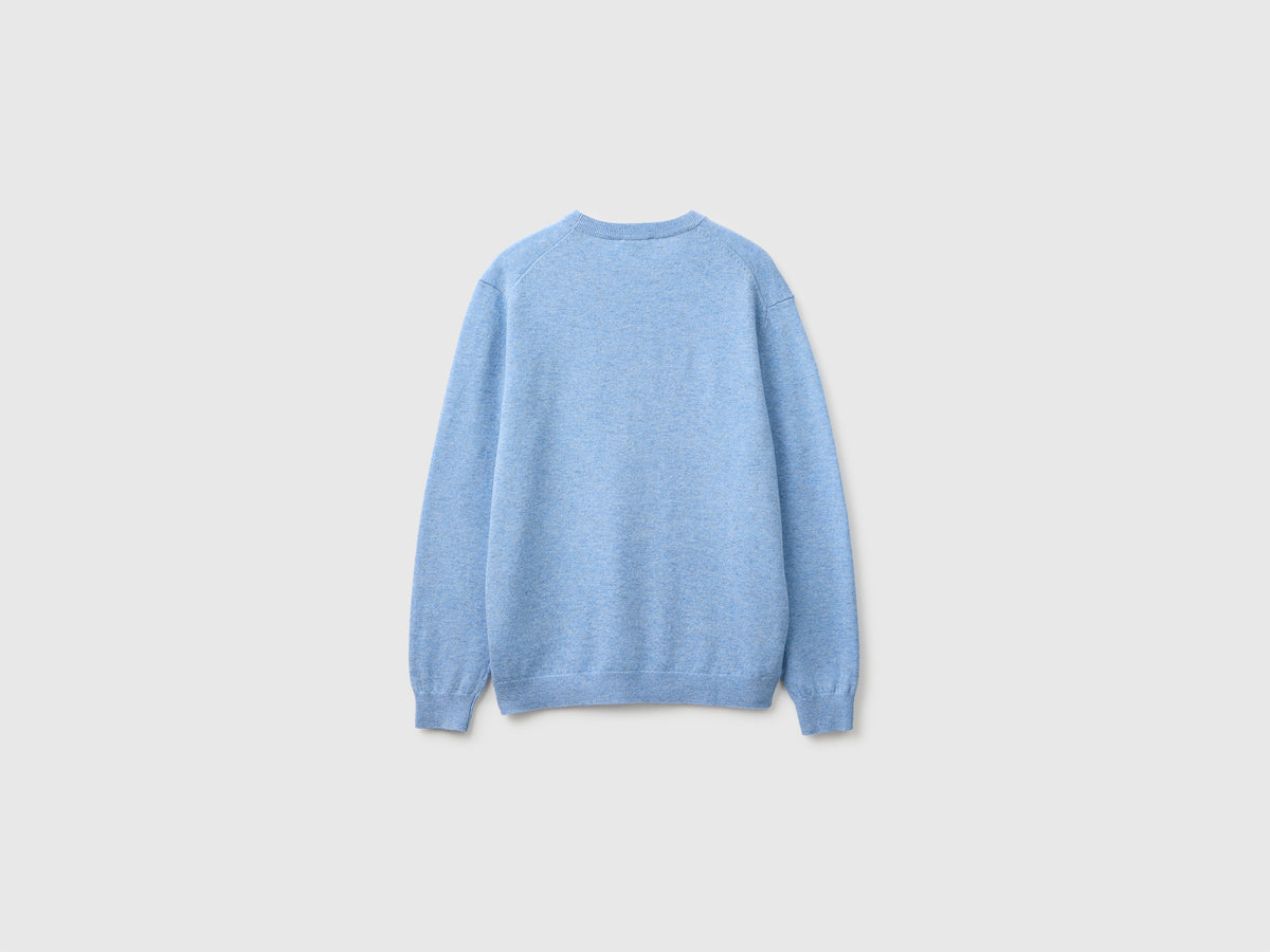 Camisola azul-celeste em pura lã Merino - ucb_image_BS