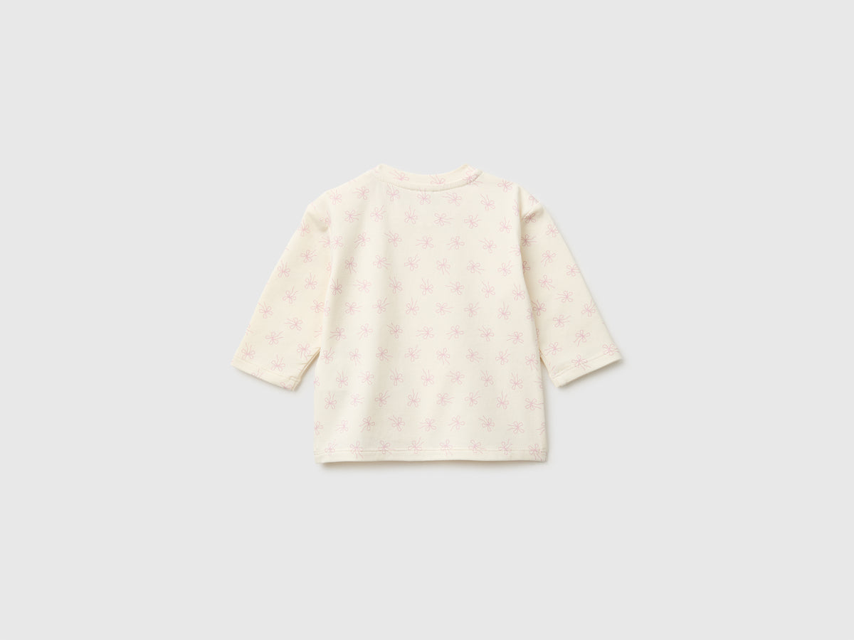 T-shirt com estampa de laços em algodão stretch  - ucb_image_BS