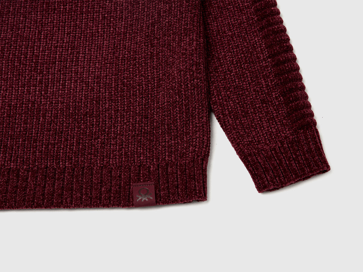 T-shirt de gola redonda em chenille - ucb_image_DS1