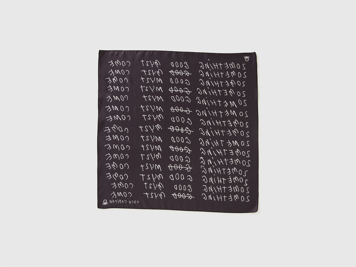 Foulard nero con scritte Coco Capitán - ucb_image_BS
